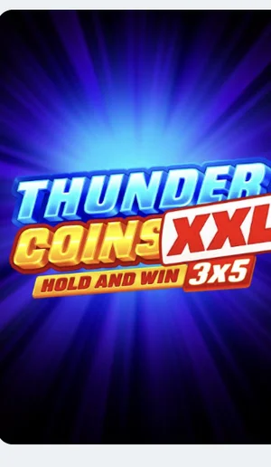 Thunder Coins XXL, machine à sous Hold and Win jouée sur une grille de 3 rangées et 5 rouleaux